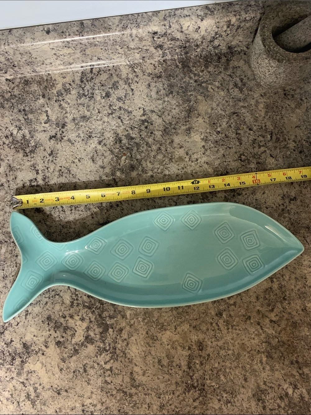 Threshold Aqua Fish-Shaped Serving Platter/ sushi server